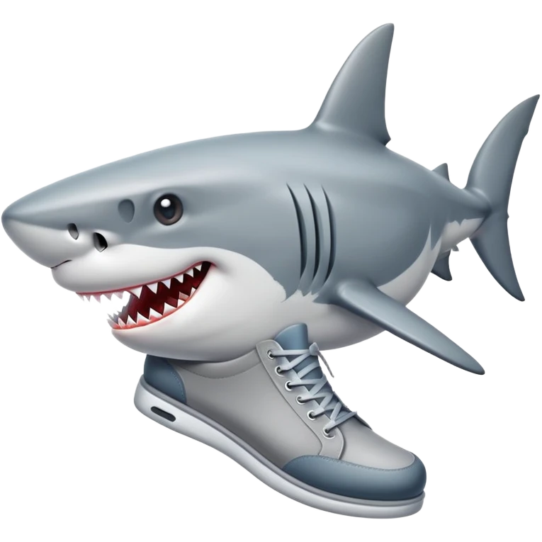 A shark whit shoes  emoji