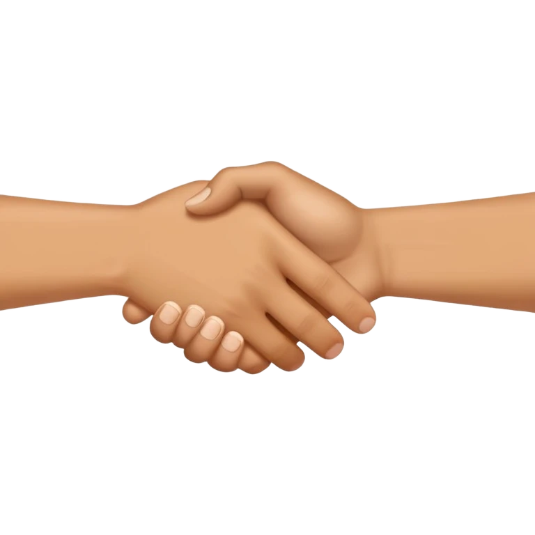 two hands shaking, representing collaboration and teamwork emoji