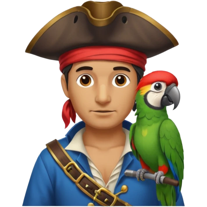 pirate and parrot emoji