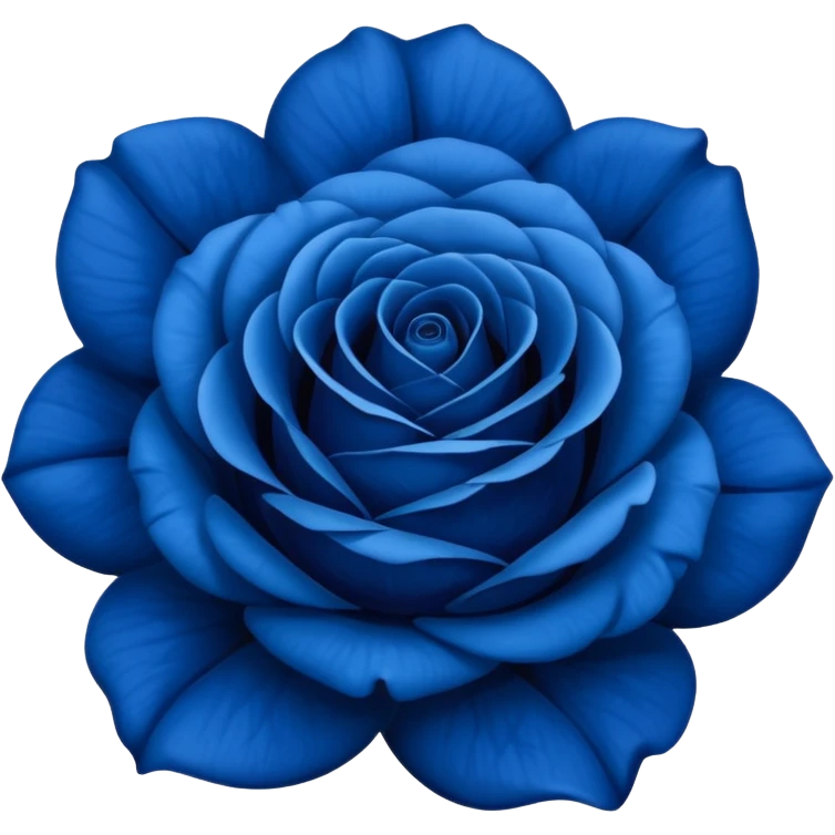 rose shape flower, no stem, now make it a vibrant and bold and darker shade of blue emoji