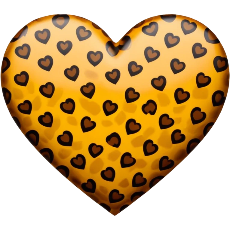 Heart leopard emoji