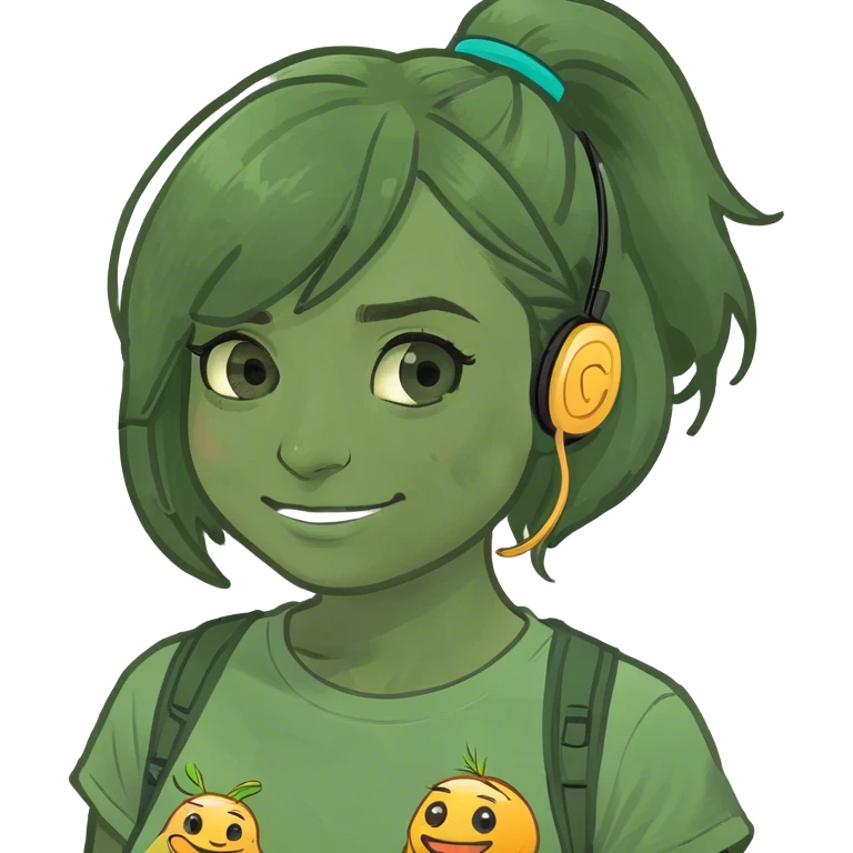 Créame un emoji de mujer con pelo cobrizo y bonita  emoji