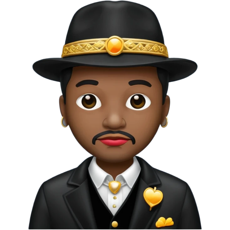 A black pimp emoji