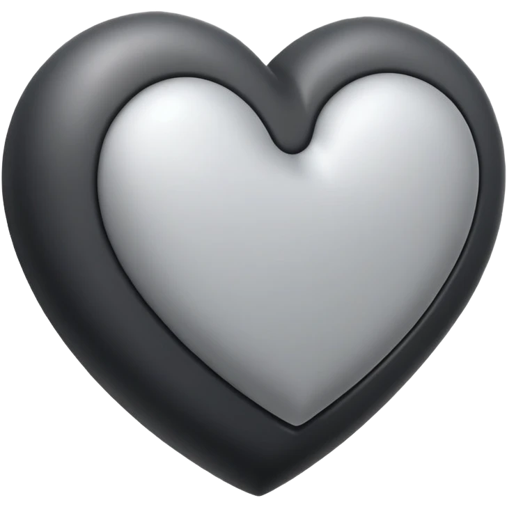 gray and black heart  emoji