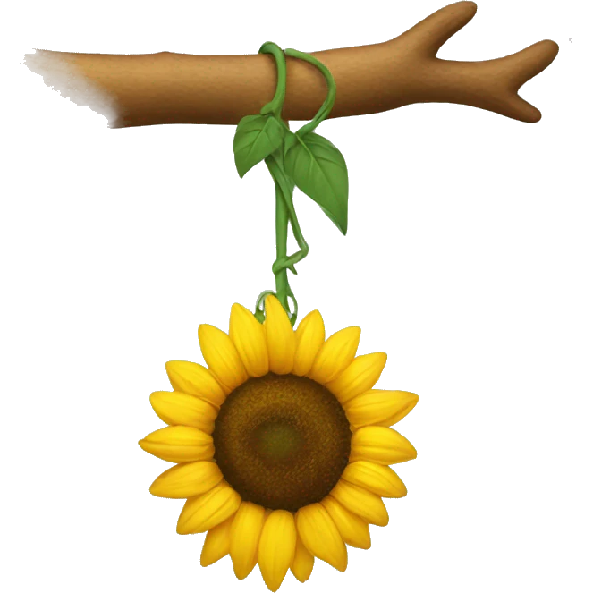 Hanging a sunflower  emoji