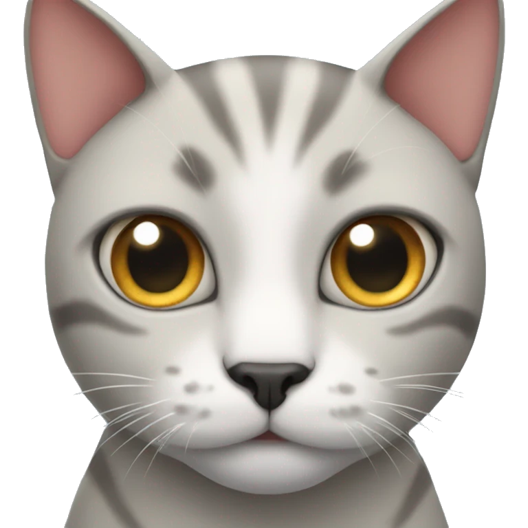 Cat with shark eyes emoji