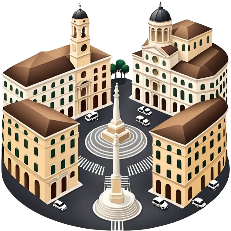piazza di spagna view from up above
no square style no frame png style 
no squared only building emoji