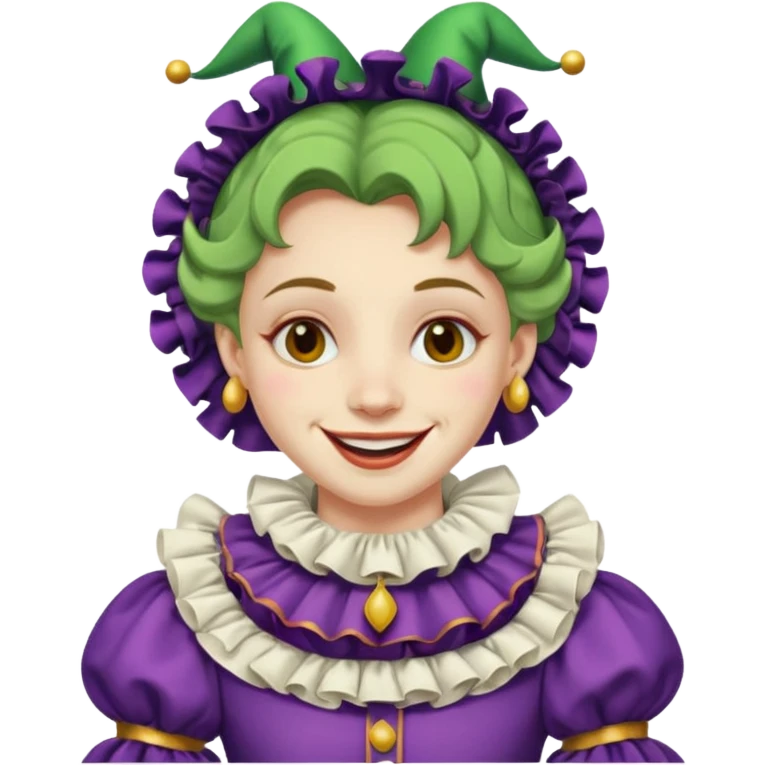 a cuffed wrangled jester emoji