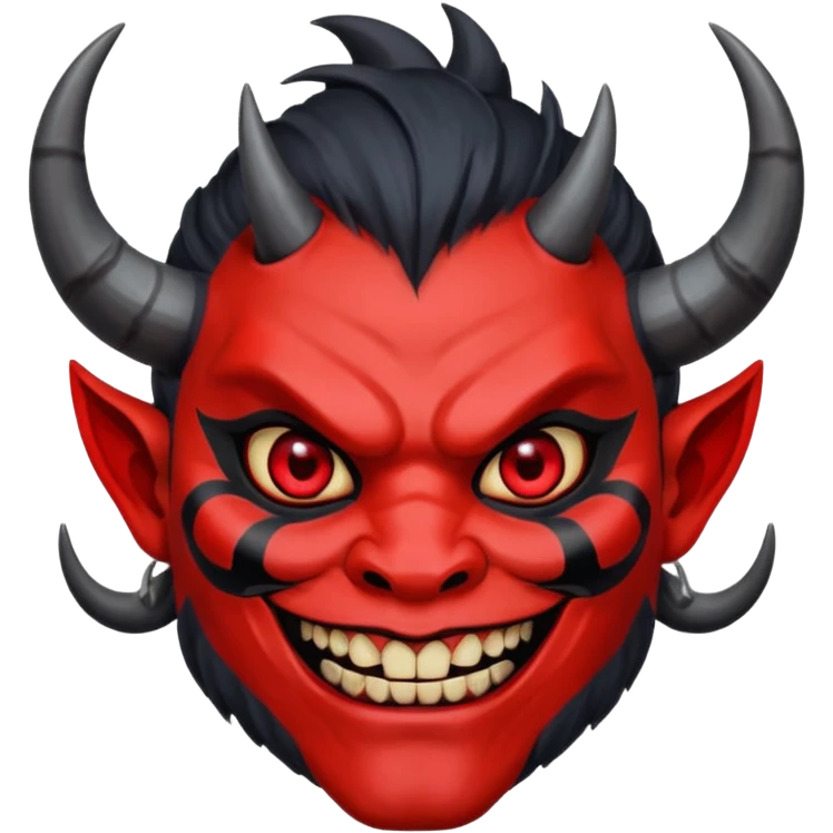 oni smiling and showing a GG sign emoji
