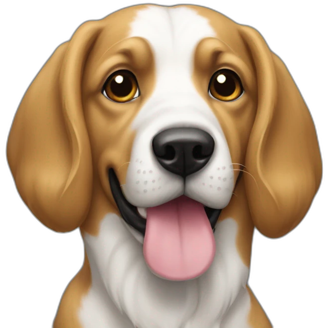 un chien sur un blon emoji