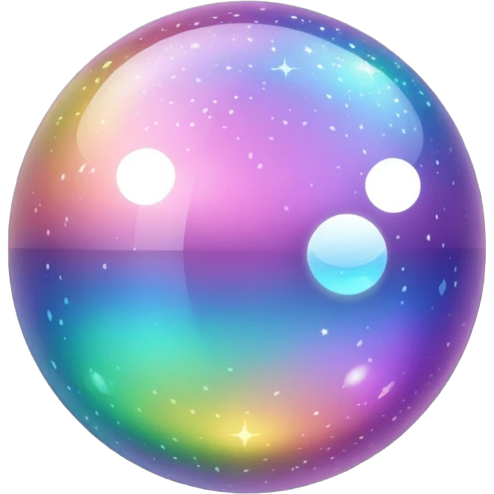 Iridescent Glittered Orb emoji