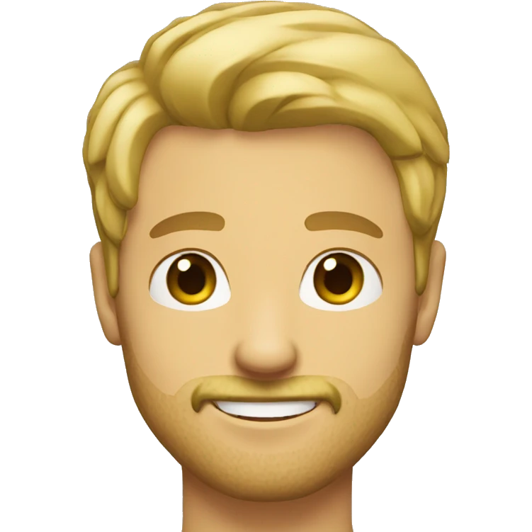 blonde man with stubble beard emoji