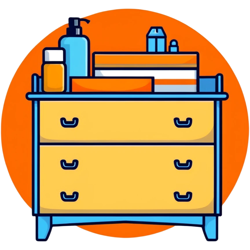Blue baby dresser drawer emoji
