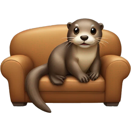 otter sitting on a sofa emoji