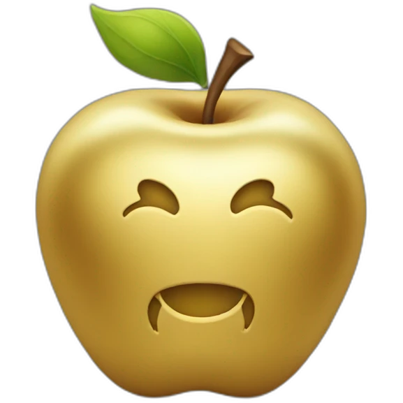 Gold apple emoji