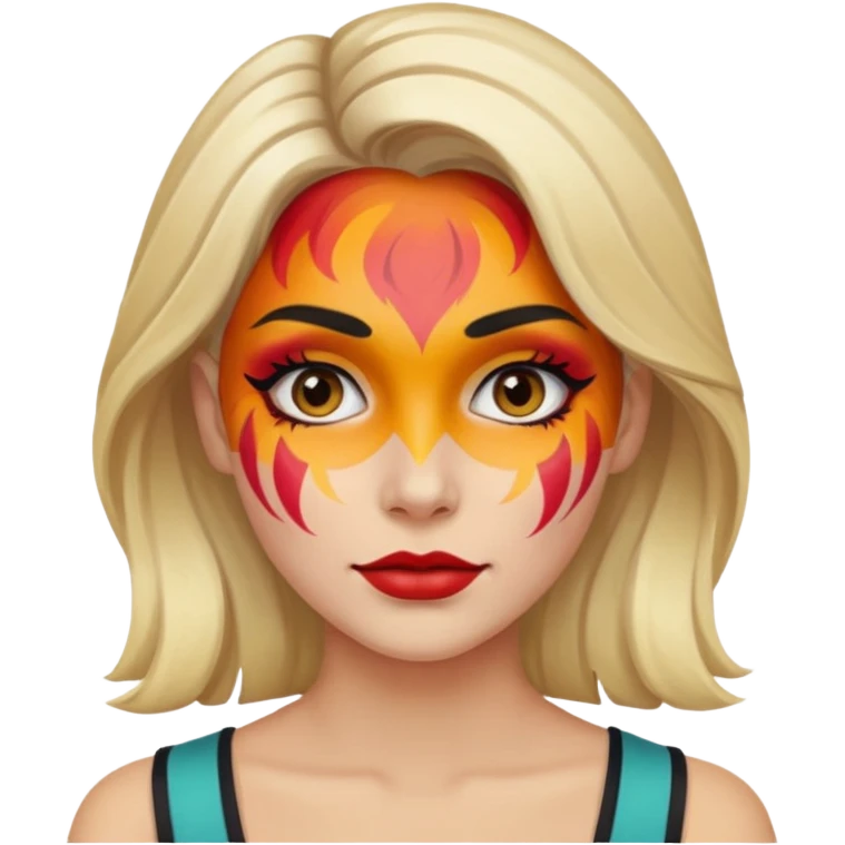 face painted woman  emoji