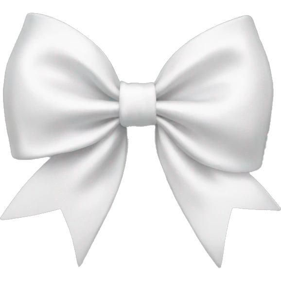 white satin bow emoji