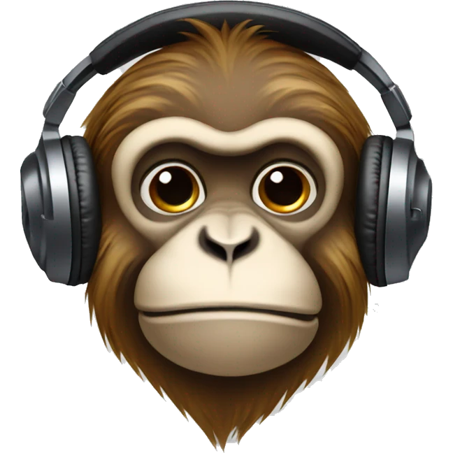 Monkey with headphones emoji
