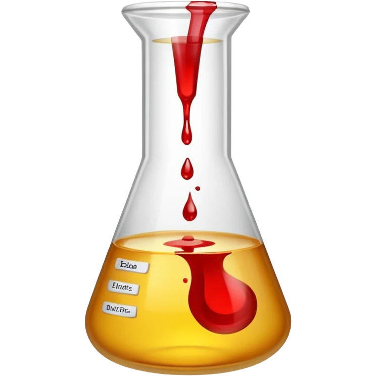 urina com sangue em um copinho de laboratorio emoji