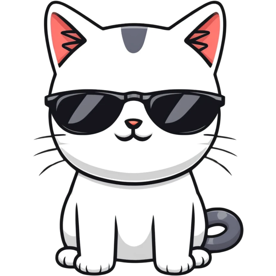 Cat with sunglasses emoji