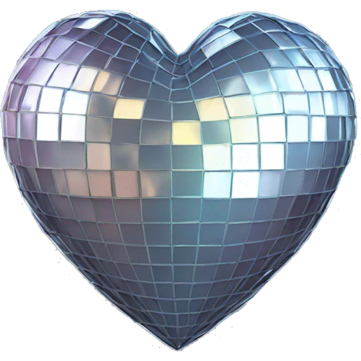 Disco ball heart  emoji