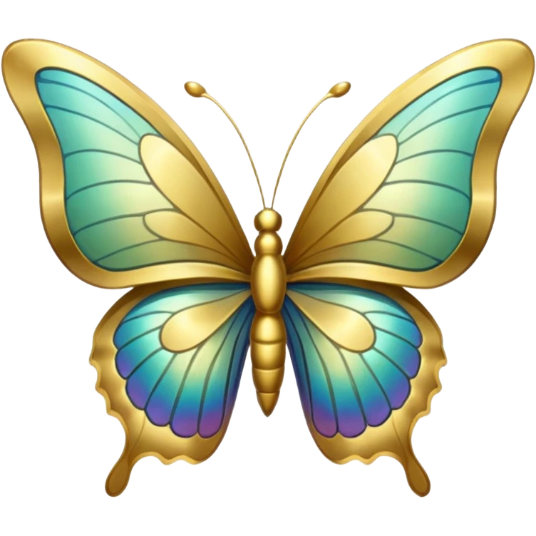 gold butterfly emoji