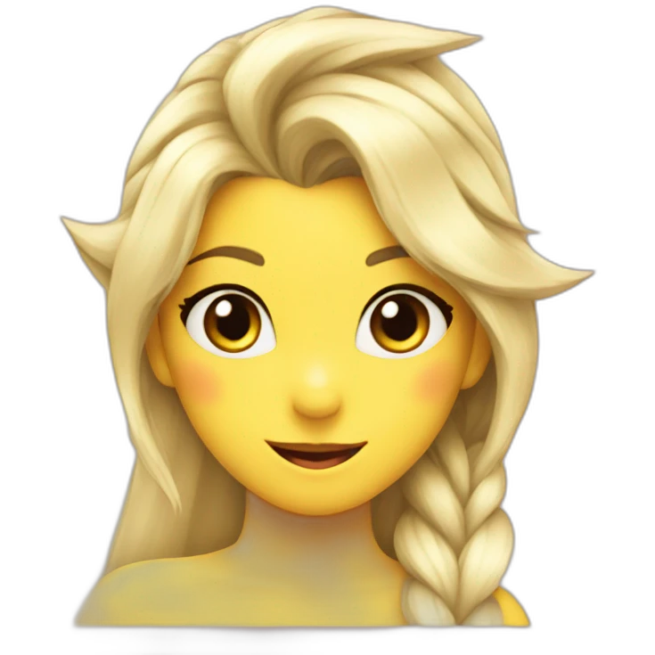 Elsa as Pikachu emoji