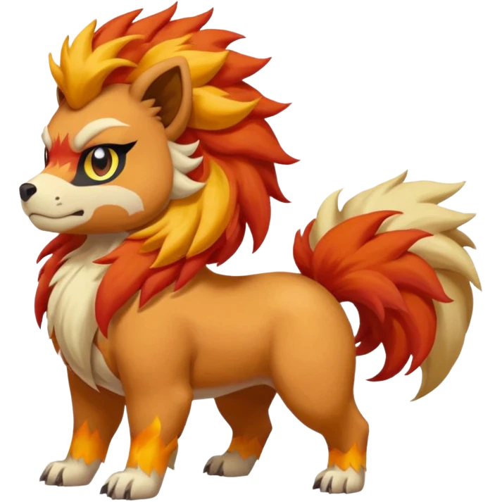 Growlithe-Aracanine-Ponyta-Entei-fusion (full body) emoji