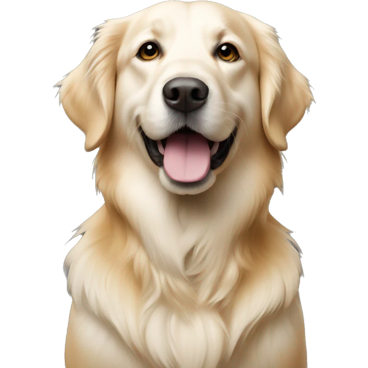 White file with golden retriever  emoji