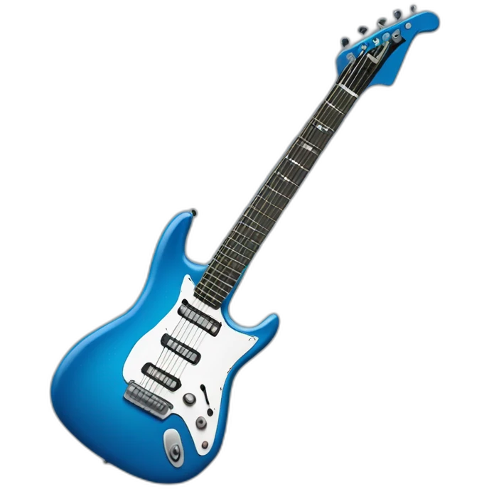 guitare électrique bleu emoji