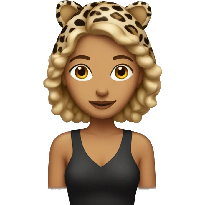 woman with leopard ears  emoji