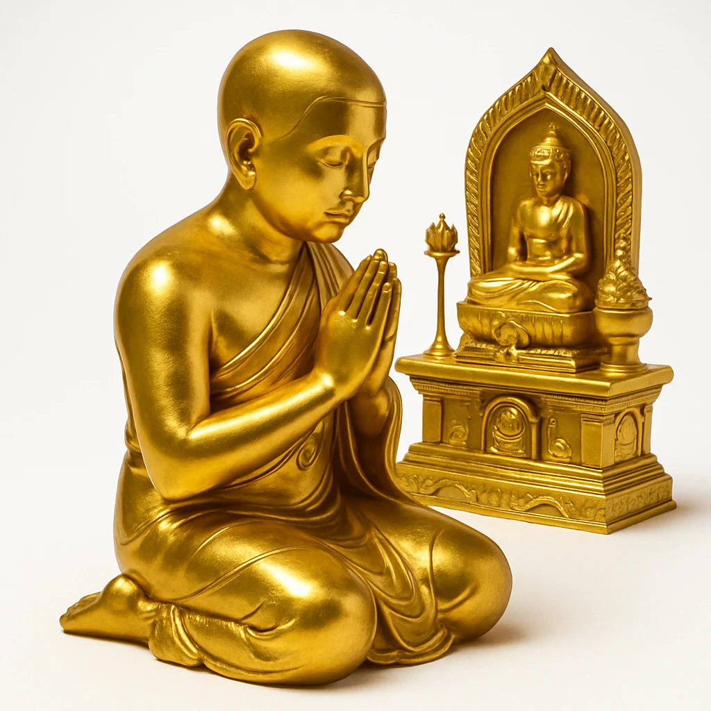 people praying in a Buddhist temple emoji