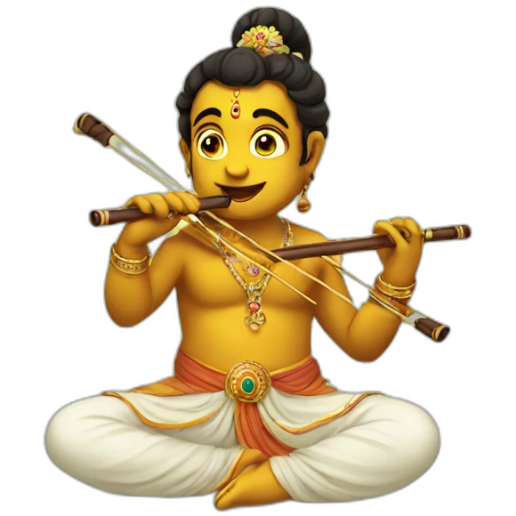 krishna playing flute emoji