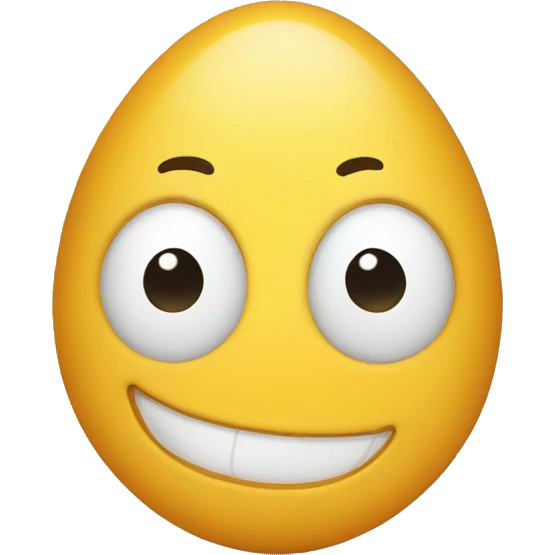 Egg face smile  emoji