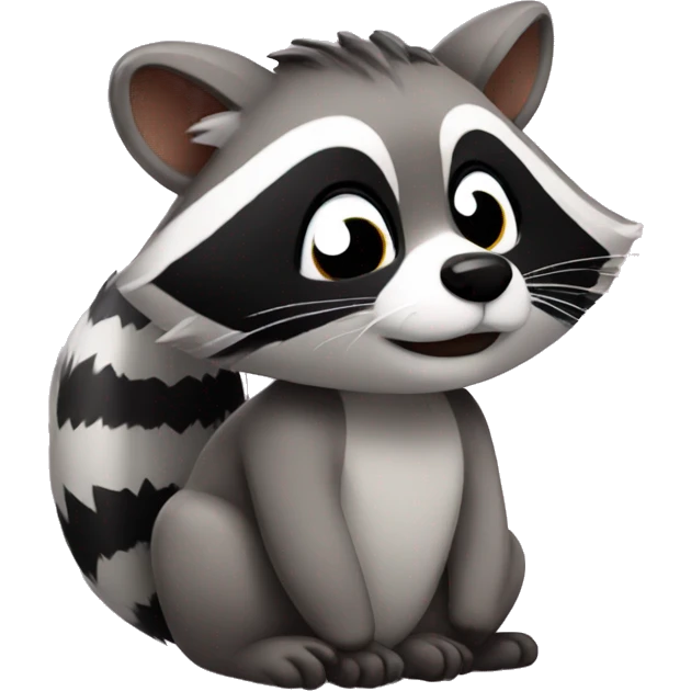 Racoon in love emoji