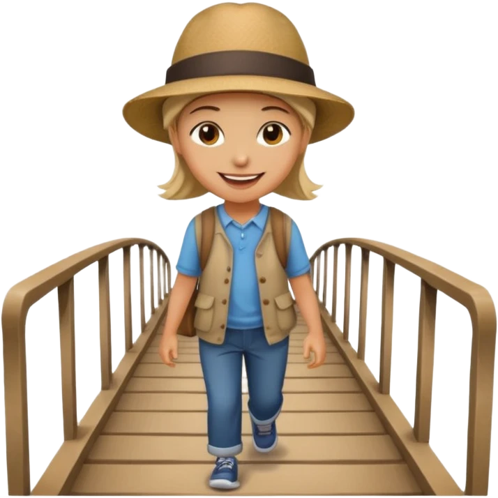walking through the bridge emoji
