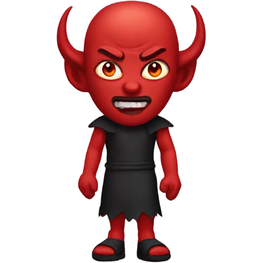 Red horned Satan Ken doll  emoji