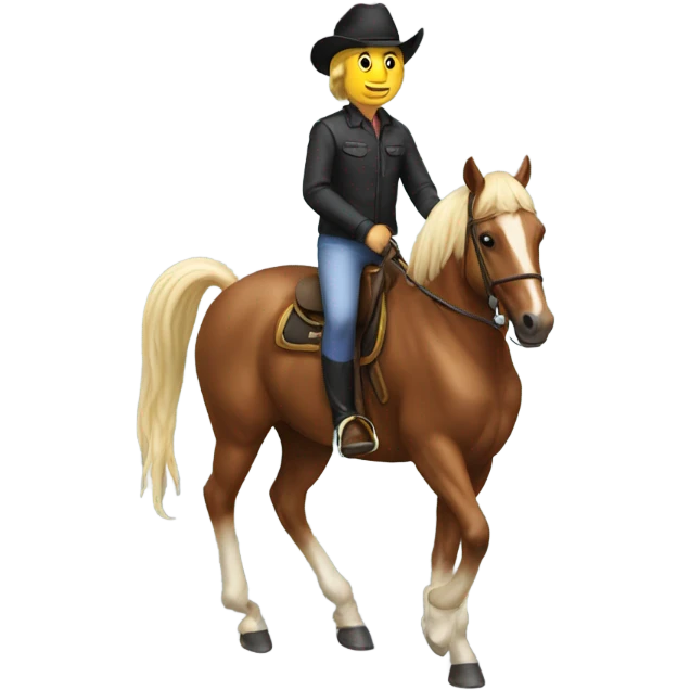 Rides horse emoji