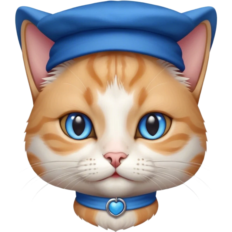 cat with a blue hat emoji
