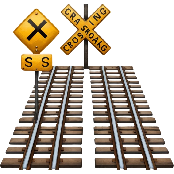 Railroad crossing  emoji