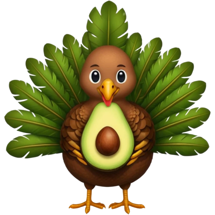 Turkey holding an avocado emoji