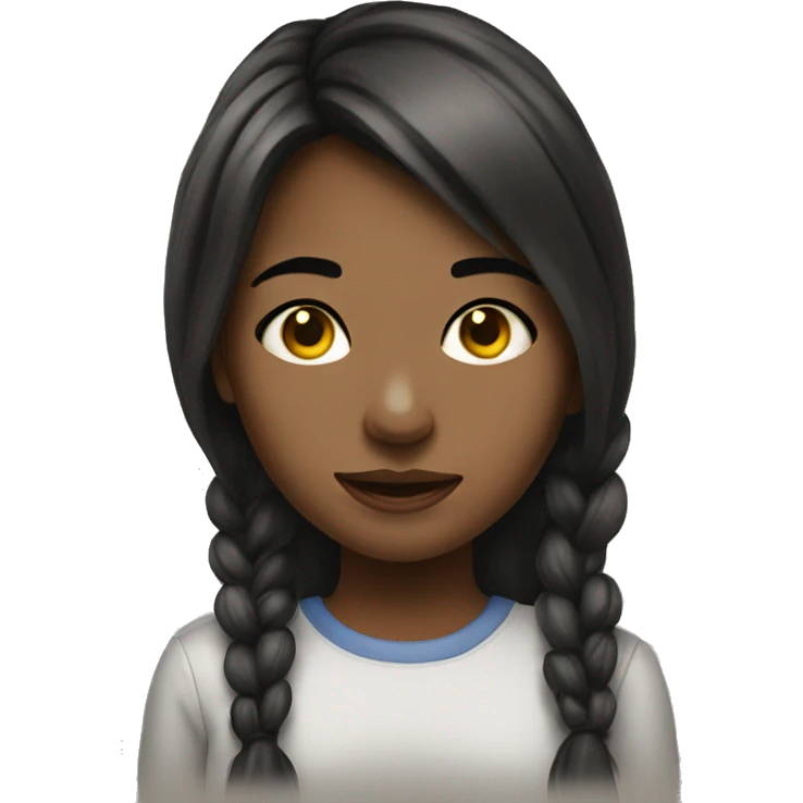 realistic portrait of emoji girl emoji