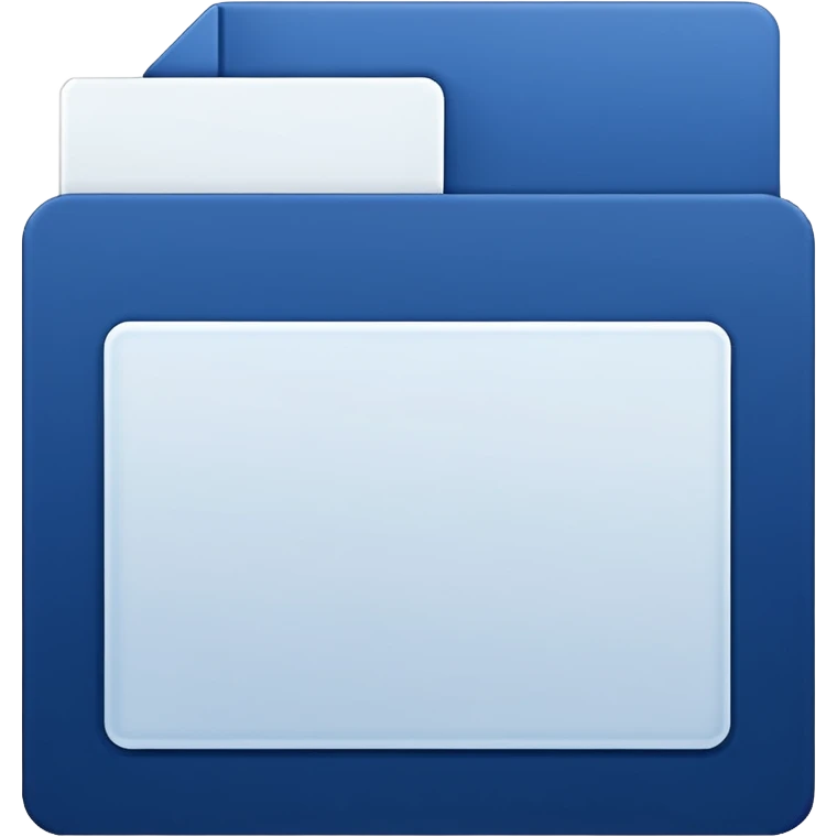 a dark blue file with blank name label on it emoji
