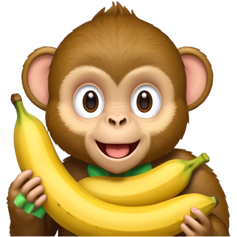 Monkey holding banana emoji
