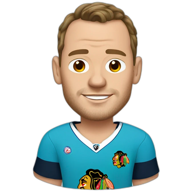 Jonathan Toews as beach bum emoji