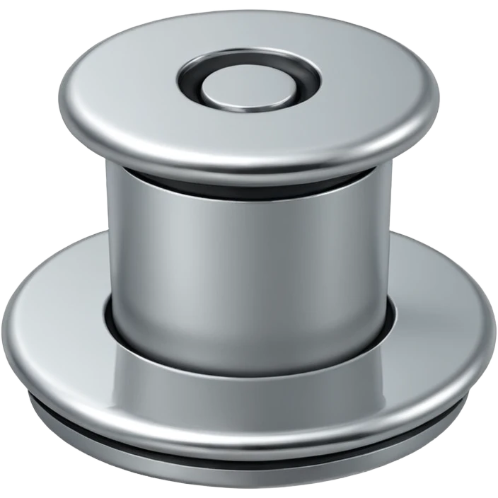 Metal Bath plug, plain, no smiley faces, no emojies emoji