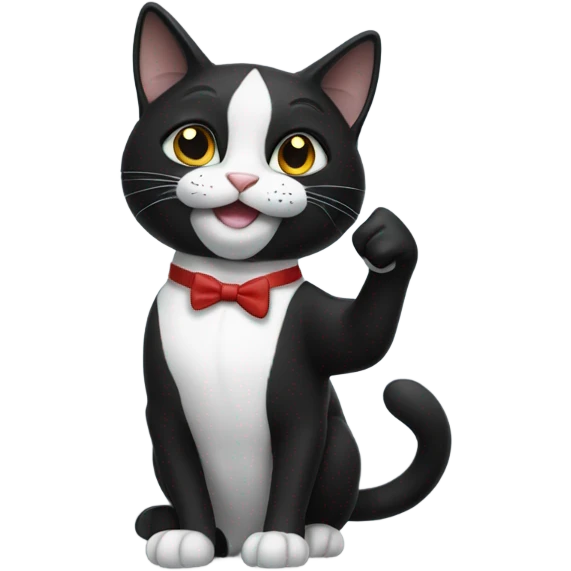 Tuxedo cat thumbs up  emoji