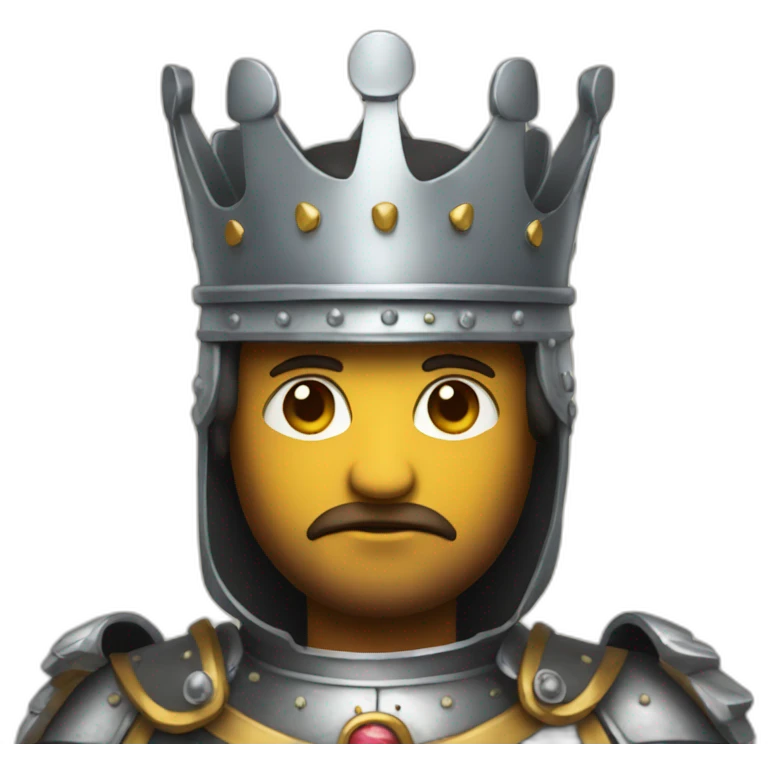 King with an armur on his face emoji