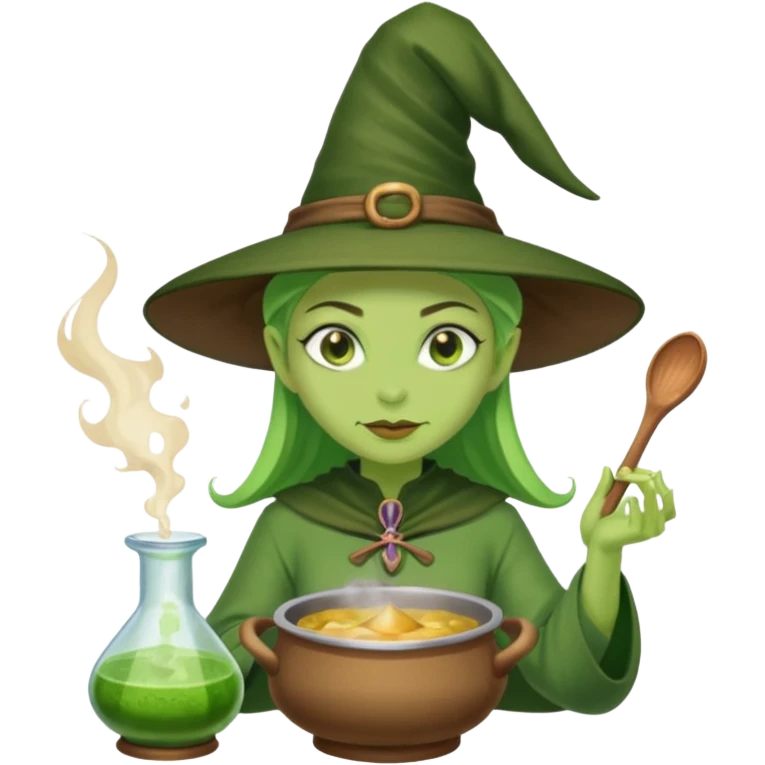 green witch cooking potion emoji