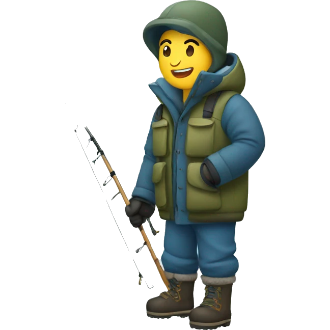 winter fishing emoji